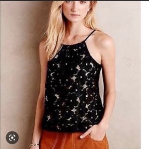 Anthro LIV lace petal tank top